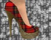 *Sexy Red Plaid Heels