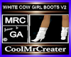 WHITE COW GIRL BOOTS V2