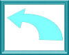 Left Turn Arrow in Teal