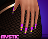 Purple/Yellow Nails