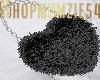 Heart Fur Bag Black
