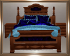 Blue Wooden Bed