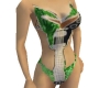 Green Flying V Bikini