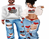 heart sweater*M