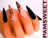 [PS] Black beige nails