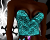 !  Teal lace bustier top