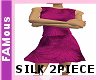 [FAM] Silk 2Piece Fuscia