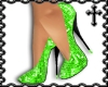 * Green Sequin Heels