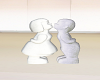 Kissing couple statue