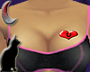 U heart breast tattoo