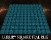 Luxury Square Teal Rug