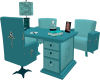 Interview Desk in Teal