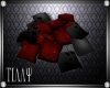Red and Black Pillows