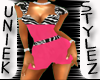 $US$ pink zebra jumpsuit