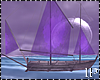 Purple Beach Sail Boat