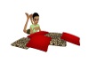Red Leopard Chat Pillows