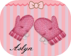 Kids pink mittens 