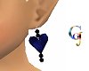 Heart Earrings Sapphire