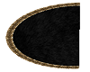 half black fur rug