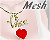 *S Heart Necklace