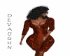BROWN SNAKE SKIN DRESS