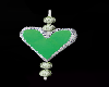 Mint Green Heart Earring