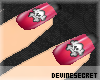 {DS} Pink Skull Nails