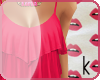 K ~ Ruffle Top Pink