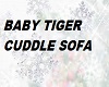 cuddle sofa with tiger