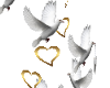 gold hearts and doves 