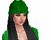 green beanie hat /black