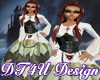 Green Gothic Pirate dres