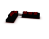black red couch