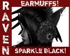 SPARKLE BLACK EARMUFFS!