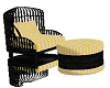 black yellow chair