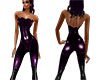 pvc body suit, purple ,