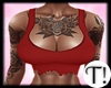 T! Lisa Red Top/Tattoo
