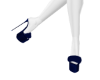 Dark blue furry heels