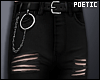 P|BlackChainTornJeans