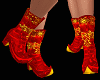 brocade red boots F