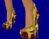 red and gold rose heels
