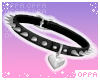 ♡ heart choker | black