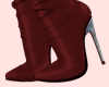 E* Red Leather Boots
