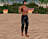Muscle Worn Black Jeans