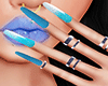 Nailsl Blue + rings