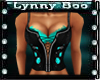 Teal Rose & Cross Corset