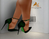 Green Shapes Heels