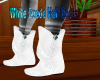 White Suede Half Boots