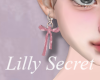 ribbon earring pink