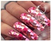 S! Glitter Hearts Nails